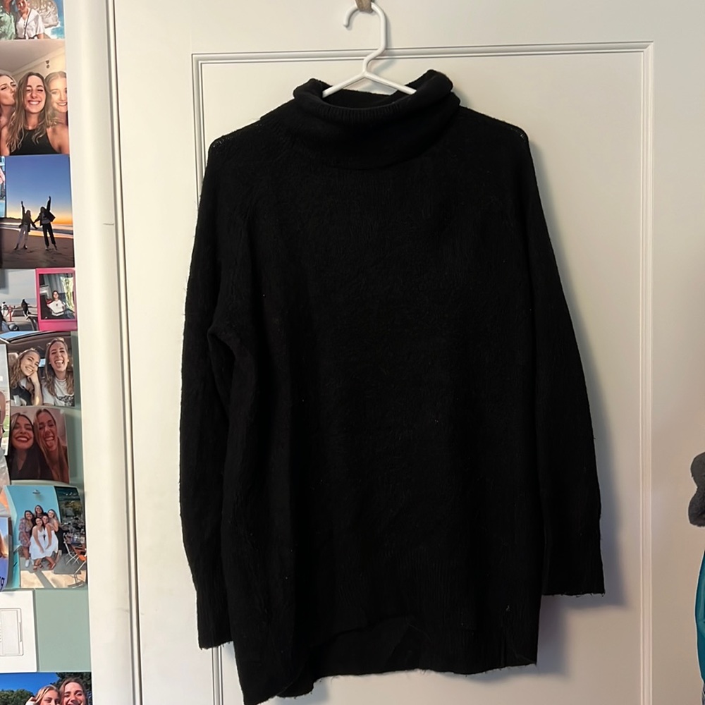 H&M - black - turtle neck sweatshirt- size XS